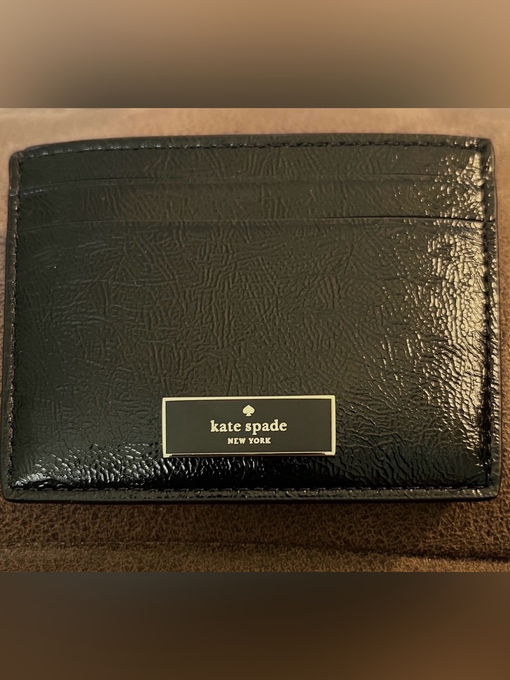 Kate Spade ♠️ Black Pebble Wallet With 4 Card Slots, and A Center Pocket Opening